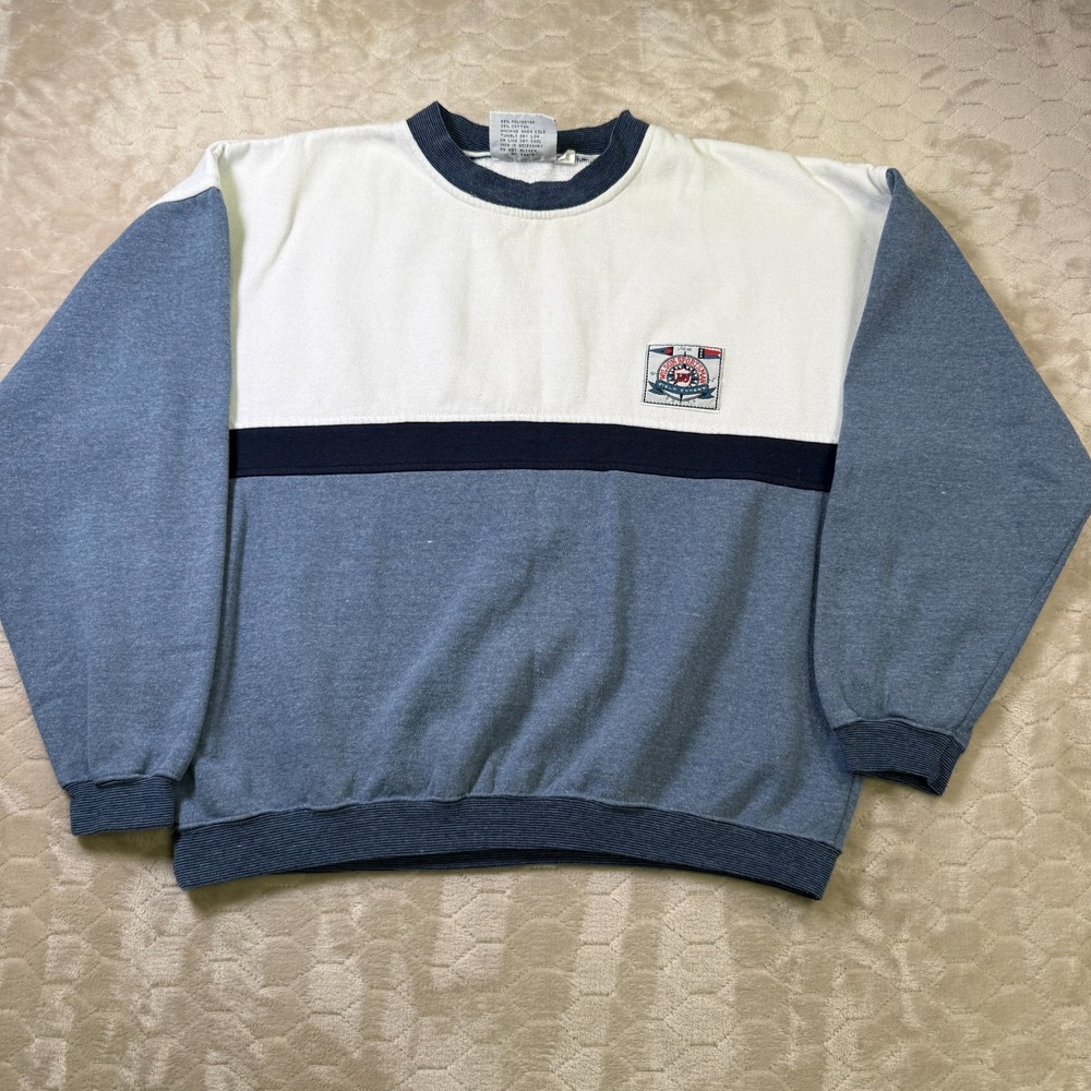 VTG 90s Wilson Sportsman Field Equipment Crewneck Sweatshirt Sz XL Colorblock